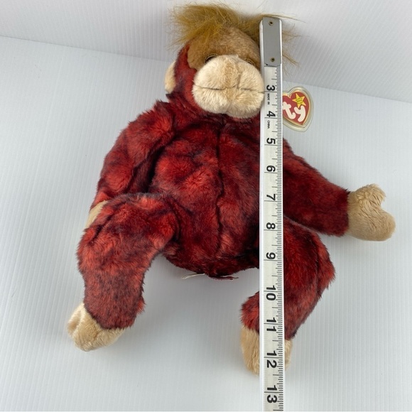 Ty Beanie Buddies Schweetheart Plush Vintage 1999 Monkey Valentines Red - Picture 10 of 11